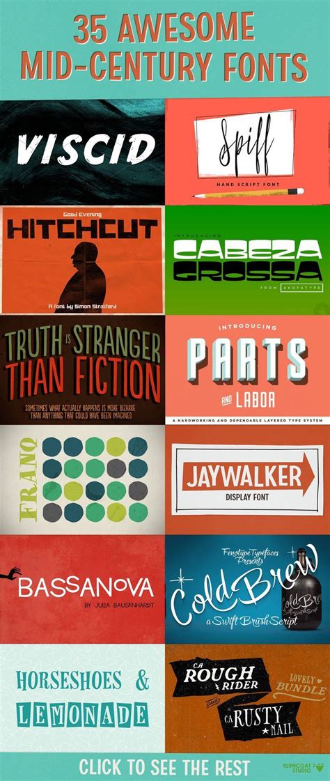 35 Awesome Mid-Century Fonts - Some of my favorite typefaces that will ...