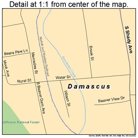 Damascus Virginia Street Map 5121184