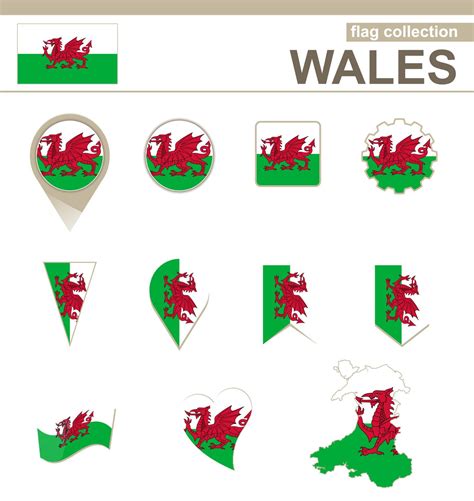 Wales Flag Collection 5729095 Vector Art at Vecteezy