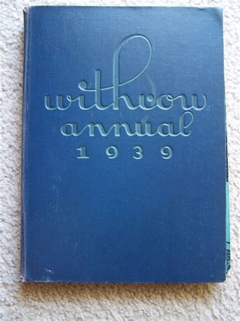 1939 WITHROW HIGH SCHOOL YEARBOOK, CINCINNATI, OHIO WITHROW ANNUAL | eBay