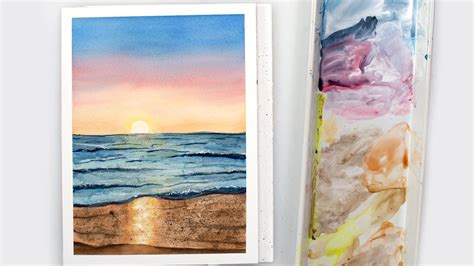 Watercolor Beach Painting Tutorial – Warehouse of Ideas