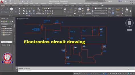 AutoCAD Electrical Tutorial Drawing Class 05 Electronics circuit ...