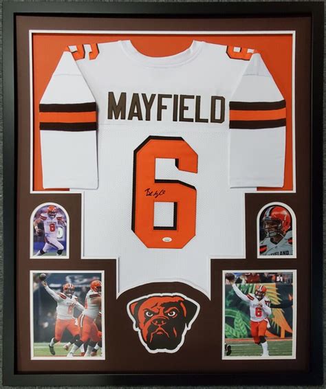 FRAMED BAKER MAYFIELD AUTOGRAPHED SIGNED CLEVELAND BROWNS JERSEY JSA ...