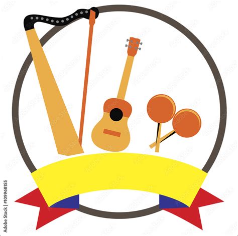 Venezuela,arpa,cuatro,maracas,musical instruments,joropo,music,Venezuelan folk music vector de ...