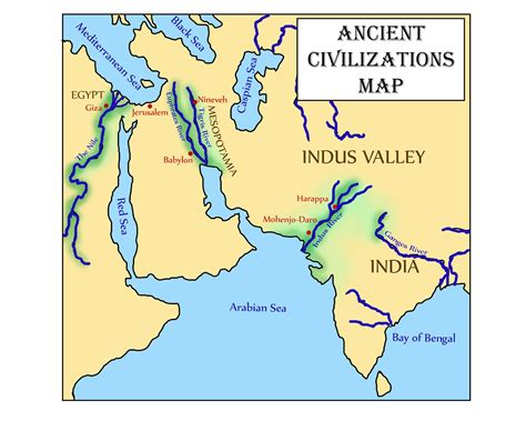 Ganges And Indus River Map