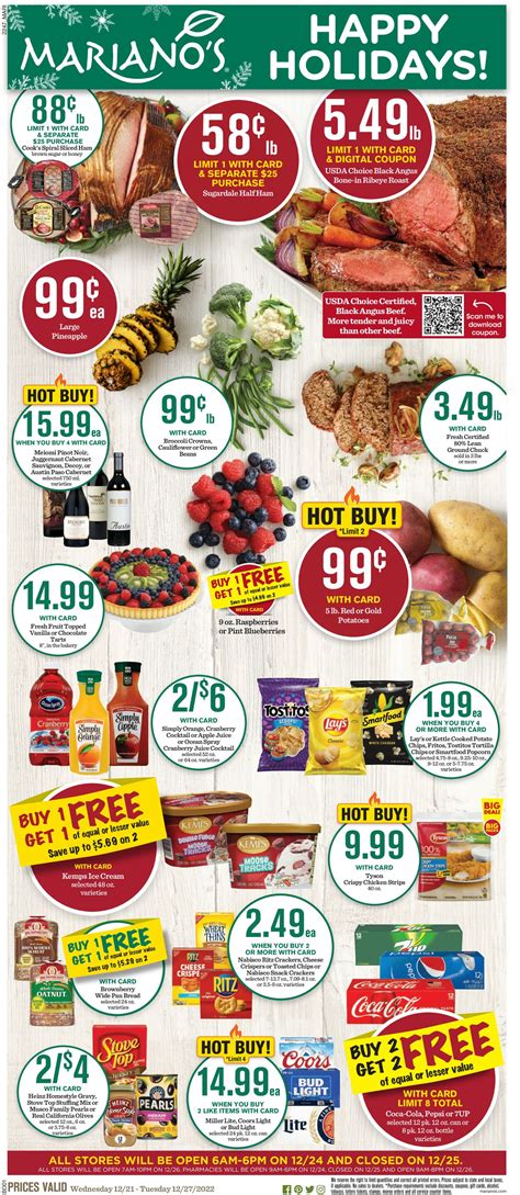 Mariano’s Current weekly ad 12/21 - 12/27/2022