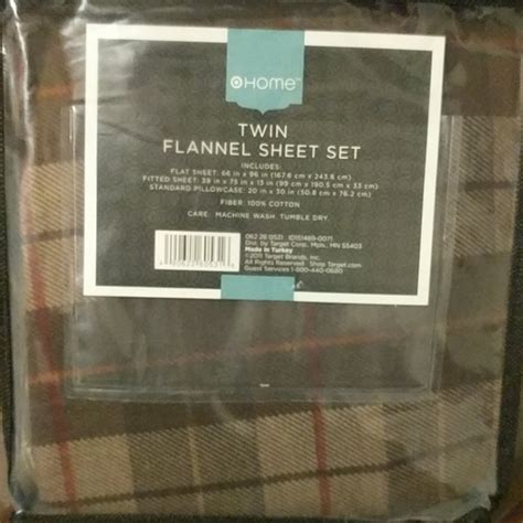 Target Home | Bedding | Nwt 0 Cotton Soft Plaid Flannel Sheets | Poshmark