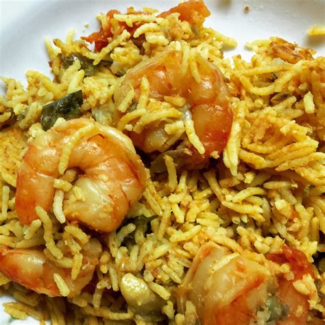 Prawn biryani