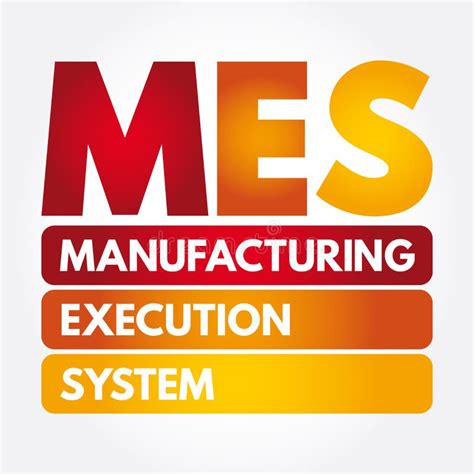 Mes Manufacturing Execution System Concept with Big Word or Text and ...