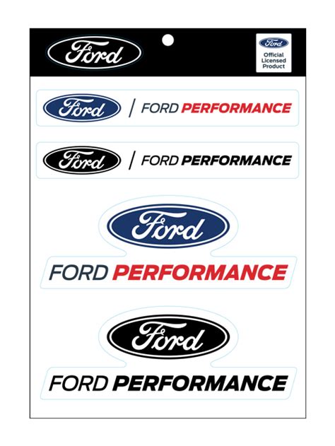 Ford Performance Sticker Sheet