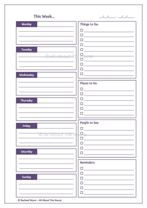 EDITABLE Printable Weekly Planner Time Management Product - Etsy Ireland