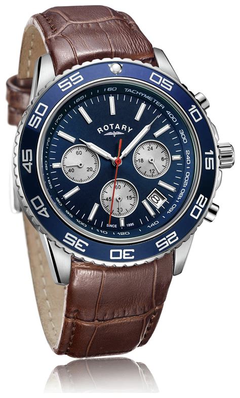 Rotary Men's Black Strap Blue Dial Chronograph Watch Reviews