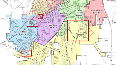 Proposed boundaries for redistricting of San Angelo City Council single ...