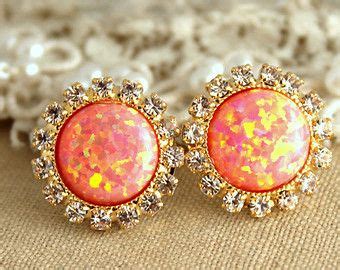 Opal Stud Earrings Australian Fire Opal Earrings Gift for - Etsy | Fire ...