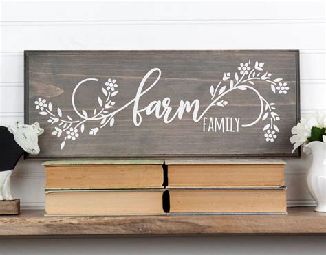 Farm Family Wood Sign With Modern Floral Design. 3 Sizes 9 - Etsy