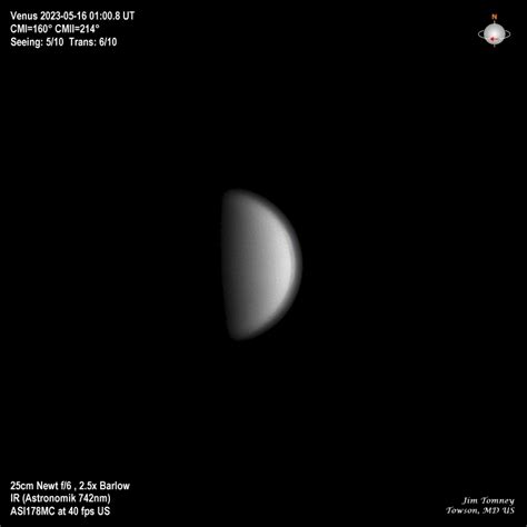 Venus 2023-05-16 in UV and IR - Major & Minor Planetary Imaging ...