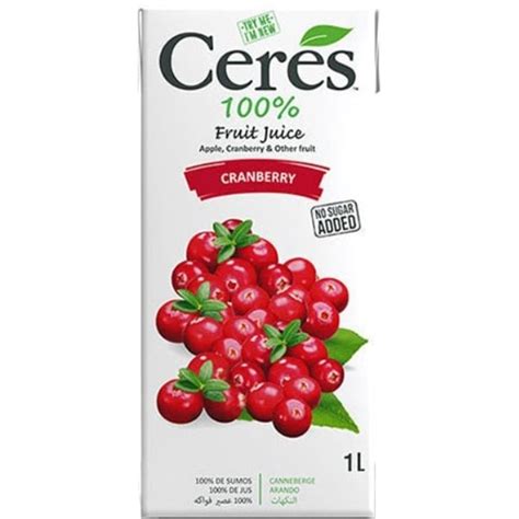 Cerés Cranberry Juice 1L - Oaks & Corks