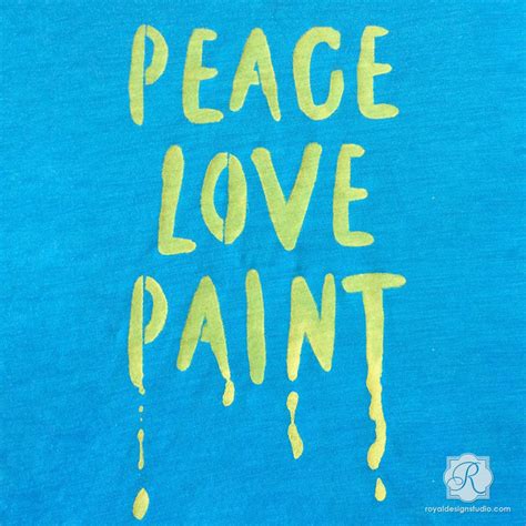 Peace Love Paint Lettering Stencils - DIY Wall Quotes | Royal Design Studio Stencils