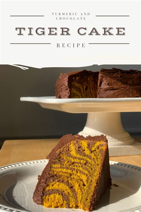 Turmeric and Chocolate Tiger Cake Recipe in 2020 | Tiger cake, Cake ...