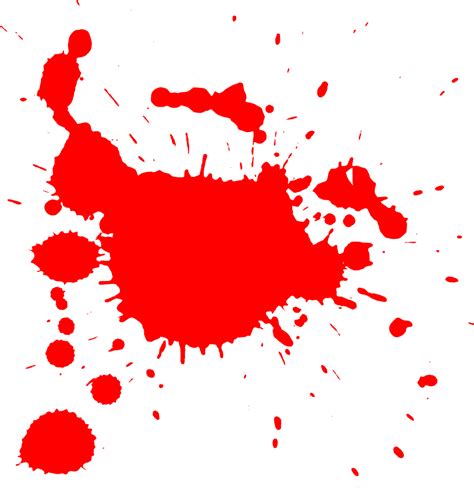 red ink splattered on white paper