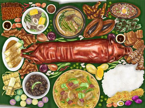 Food/Cuisine: Filipino Fiesta Dishes cobeyn - Illustrations ART street