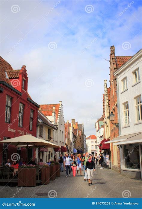 Old Town Street View Bruges Belgium Editorial Stock Photo - Image of ...