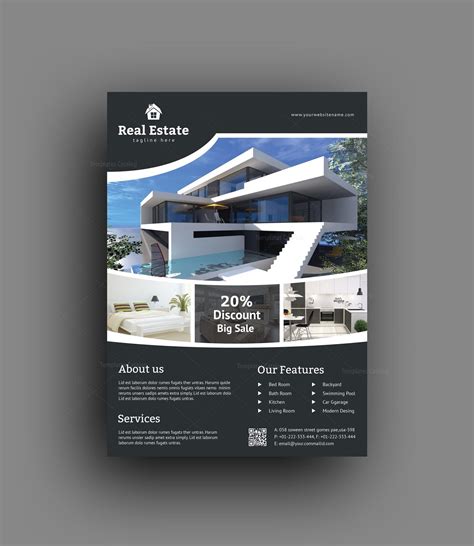 Sleek Real Estate Flyer Design Template 001484 - Template Catalog