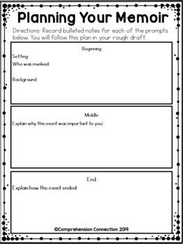 Writing a Memoir by Comprehension Connection | Teachers Pay Teachers