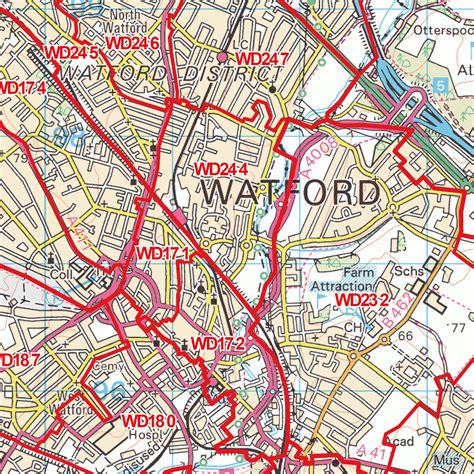 Map Of Watford | Color 2018