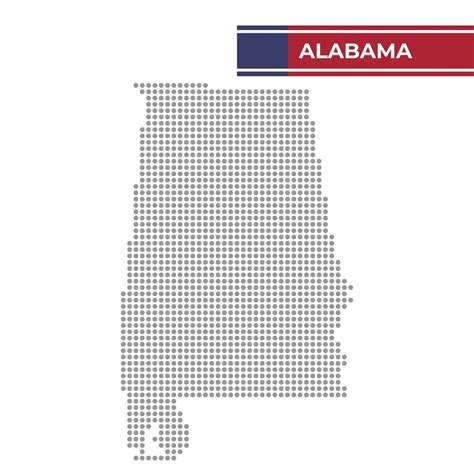 Dotted map of Alabama state 29870530 Vector Art at Vecteezy