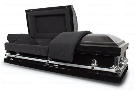 SHEPHERD BLACK metal funeral casket - Kingwood Funeral Supply Inc