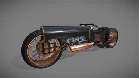 Steampunk Motorcycle - Download Free 3D model by Moonboy (@Alufuredo) [7a3fa16] - Sketchfab