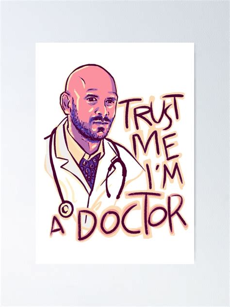 "Bald doctor" Poster for Sale by IcalsaidArt | Redbubble