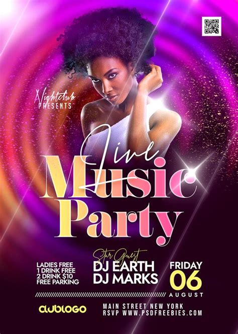 Live Music Party Promotion Flyer PSD | PSDFreebies.com