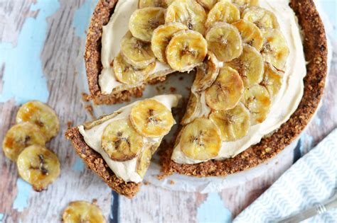 Gezonde Vegan Bananen Roomtaart - HealthiNut