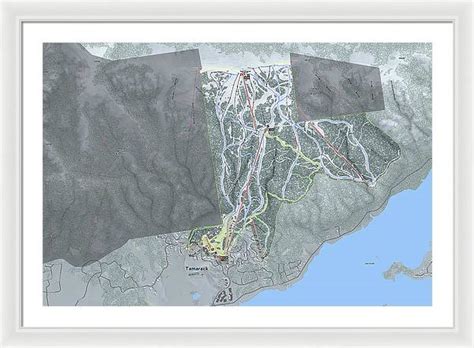 Tamarack Ski Resort Map - Framed Print - Powderaddicts