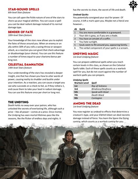 The Warlock, Revised! A warlock focused on eldritch blasting and casting, with 6 revised options ...