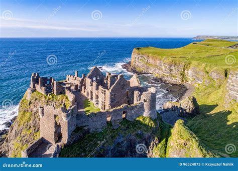 Ruins of Dunluce Castle in Northern Ireland Stock Image - Image of ...