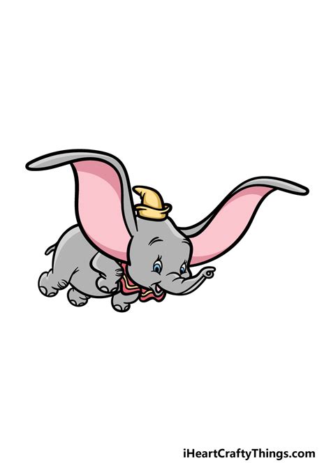 How To Draw Dumbo Flying