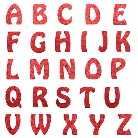 Alphabet Letters Red Leather Free Stock Photo - Public Domain Pictures