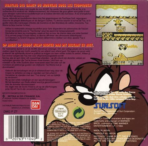 Taz-Mania cover or packaging material - MobyGames