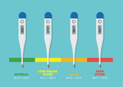 Fevers and Normal Body Temperature chart 18846333 Vector Art at Vecteezy