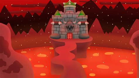 Fruit Shake- Bowser's Castle exterior by DerekminyA on DeviantArt