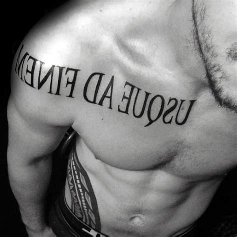 60 Latin Tattoos For Men - Ancient Rome Language Design Ideas