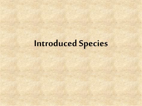 Introduced Species