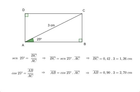 A diagonal de um retangulo forma um angulo de 25º comum de seus lados ...