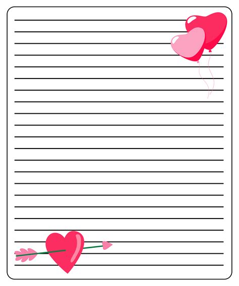 Valentine Letter Templates - 10 Free PDF Printables | Printablee