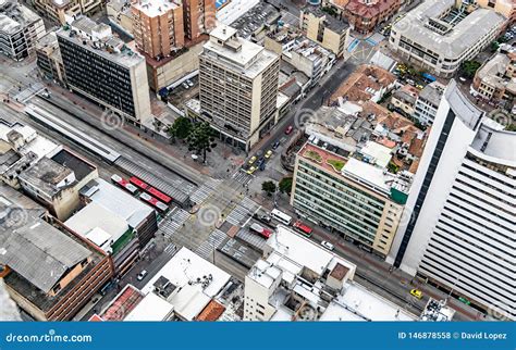 Streets of Downtown Bogota Colombia Where You Can See Transmilenio ...