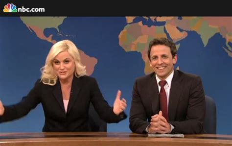 Amy Poehler Returns to Saturday Night Live's Weekend Update with Seth ...