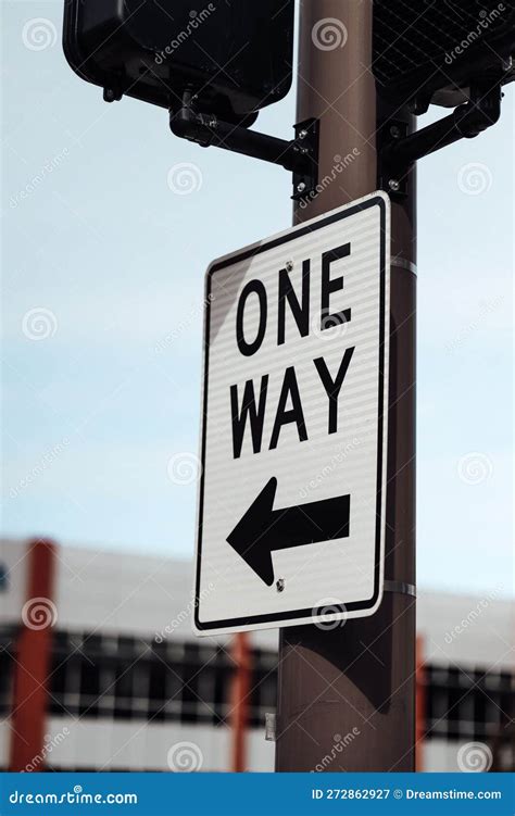 "one Way" Sign on a Black and White Street Signboard Stock Image - Image of pointing, directions ...